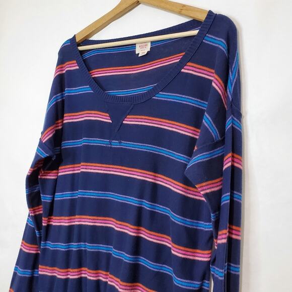 Mossimo | Striped Lightweight Sweater Y2k Vibes 100% Cotton - Picture 3 of 5